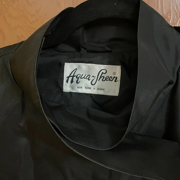 Vintage Black Aqua-Sheen Raincoat - Picture 6 of 8